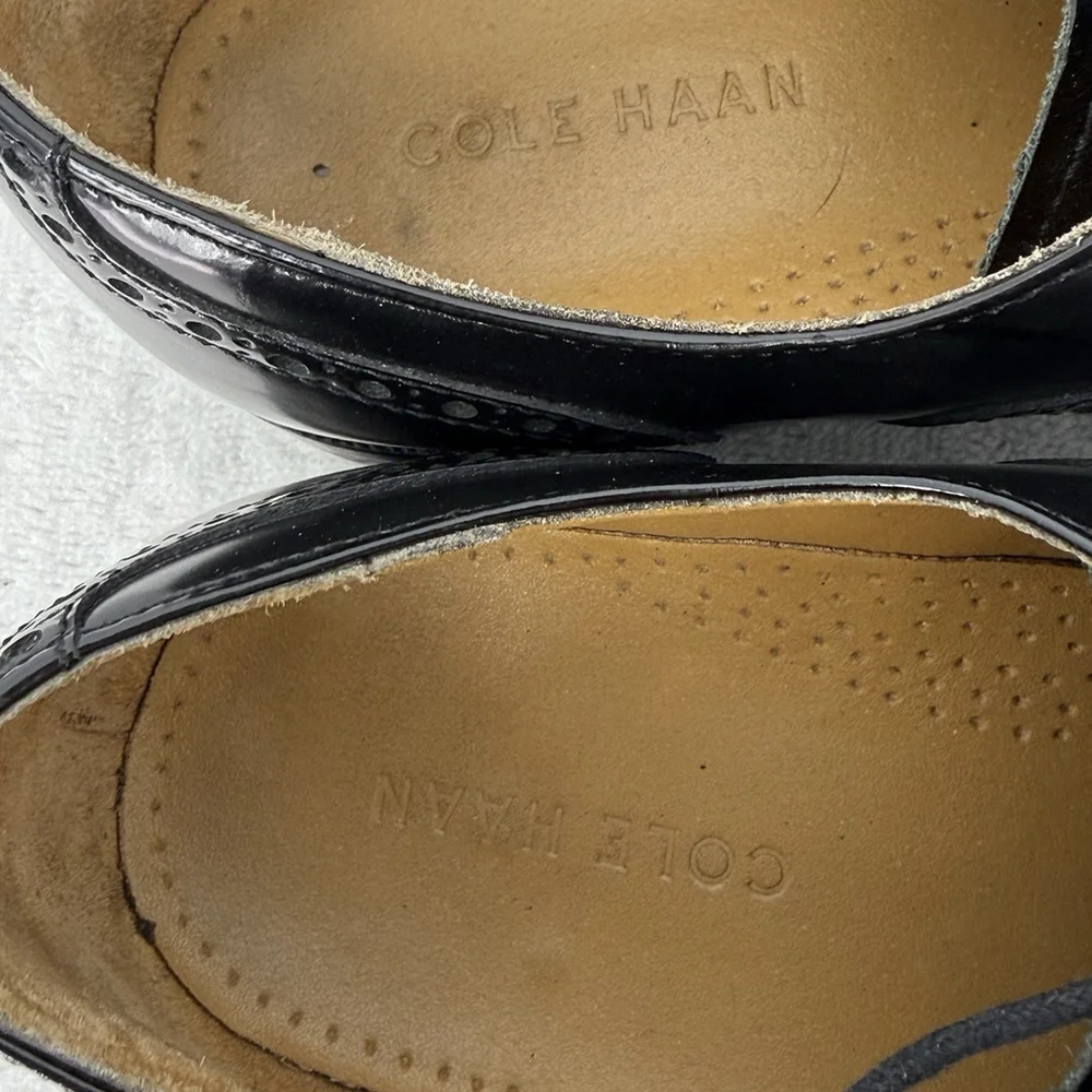 Cole Haan Oxford Wingtip Brogue Dress Shoes Mens 9D Black Leather C07941